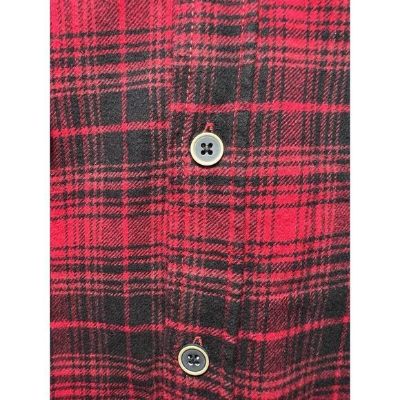 Jachs Red Tartan Plaid Flannel Shacket Shirt Button Up Style 974954 Mens XL - Picture 6 of 9